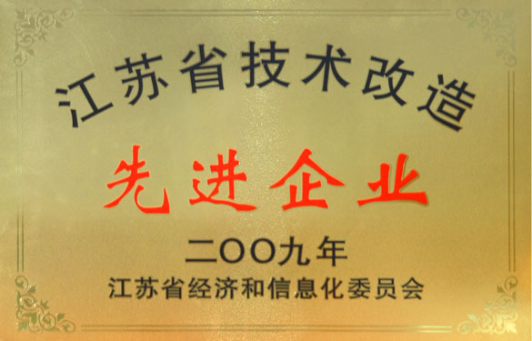 江蘇上上電纜集團(tuán)獲“2009年江蘇省技術(shù)改造先進(jìn)企業(yè)”稱號